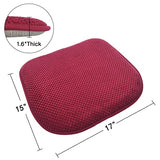 PAGGED Wine Red Foam Seat Cushions Kitchen Chairs Pads for Dining Chairs Non Slip Office Seat Cushions Washable