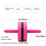BiJun Ab Roller Wheel for Abs Workout - Complete Home Gym Set with AB Wheel Roller, Knee Mat, and Jump Rope (Pink) BiJun