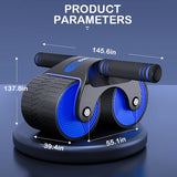 GELETE AB Wheel Roller with Automatic Rebound Assistance and Resistance Springs Perfect Home Gym Equipment for Men Women Abdominal Exercise Abdominal Fitness (Blue) GELETE