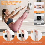 BECOJADDE Ankle Weights Set of 2 (2 lb Each) Adjustable Wrist Weights for Women Men Wearable Arm Leg Weight for Pilates, Running, Walking, Workout, Yoga, Beige