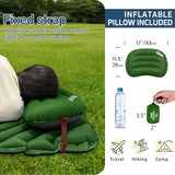 QEZER Ultralight Backpacking Sleeping Pad for Camping, with Inflatable Neck Camping Pillow, Lightweight Inflatable Sleeping Pad for Adults, Portable for Hiking, Car Travel - Durable & Comfortable
