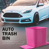 HAUSSIMPLE Car Trash Can Waterproof Plastic Garbage Bin Litter Waste Basket