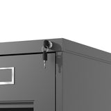 Gecheer 3 Drawer Vertical File Cabinet with Lock, Metal Office Home Storage for A4 Letter Legal Size, Narrow Steel Filing Cabinet with Anti-Tilt Mechanism & Adjustable Hanging Rods, Easy Assembly