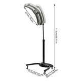 Standing Hair Dryer, Adjustable Vertical Hairdressing Heater, Professional Salon Equipment With Rolling Wheels | 360° Rotating Head | Intelligent Temperature & Time Control | Adjustable Angle | Silver