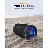 TREBLAB HD77 – Waterproof Bluetooth Speaker, 25W Loud 360° Sound, Deep Bass, IPX7, TWS Pairing, RGB Lights, 20H Battery, Portable Wireless Speaker for Outdoor, Beach, Camping, Party, Travel
