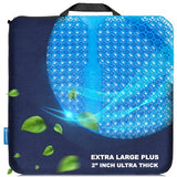 Gel Seat Cushions for Long Sitting- Extra Large & Ultra Thick(2 Inch) Orthopedic Chair Pad for Pressure Relief, Sciatica & Back Pain