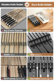 MAD SHARK 2-in-1 Detachable Knife Block & Silverware Organizer, Drawer Knife Holder for 7 Knives, BPA-Free, Blade-Safe Slots, Save Counter Space, No Knives