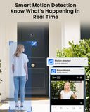 Peephole Camera, Bextgoo 2K Wireless Door Camera with Doorbell, 4.3″ Monitor, AI Motion Detection, 2‑Way Talk, 170° Viewing