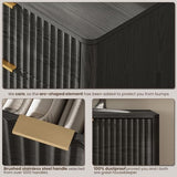 63" Wide Fluted 9 Drawers Dresser for Bedroom,Curved Edge,Black