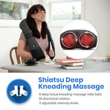Etekcity FSA Eligible Cordless Neck Massager with Heat for Pain Relief Deep Tissue, FSA Wearables, Rechargeable Shiatsu Back Shoulder Massage Tool, Best Gift for Mother, Father, HSA Items