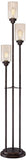 Franklin Iron Works Libby Industrial Modern 66" Tall Tree Floor Lamp with Smart Socket Oiled Bronze Brown Metal 3-Light Amber Seeded Glass Shade for Living Room Family Bedroom Office House Home