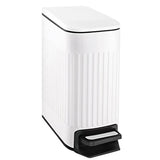 lim Bathroom Trash Can with Lid Soft Close, Step Pedal, 6 Liter / 1.6 Gallon Stainless Steel Trash Bin
