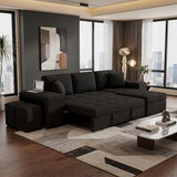 Eafurn 104.5" Reversible Sleeper Sectional Sofa Bed