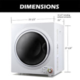 Panda Compact Dryer 13.2 lbs Load Volume 110V 1500W Portable Clothes Dryer 3.5 cu.ft. Stainless Steel Tub, 4 Drying Modes