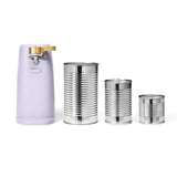 Electric Can Opener, Auto-Turn, Knife Sharpener, Bottle Opener, Easy-Clean, Corded, One-Touch, Stainless Steel Blade (Lavender)