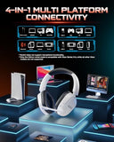 NUBWO Wireless Gaming Headset for PS5/PS4, PC, Laptop, Mac, 20ms Low-Latency, 80Hr, Zero Interference, PS5 Headset with 2.4GHz USB/Type-C, 7.1 Surround Sound, Bluetooth Gaming Headphones with Mic