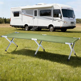 HOMSUPPLIE'S Folding Camping Cot,Outdoor Portable Camp Bed, Sleeping Cots with Carry Bag (Green)