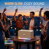 W-KING Bluetooth Home Speaker 210W Max- Retro Wireless Speakers with Rich Bass, 24H Playtime, BT5.4/AUX/TF/USB Inputs, Fast Charging, 4-Color Ambient Light, Portable Speaker for Home/Picnic/Outdoor