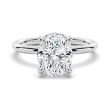 MSBLUE 2ct Solitaire Oval Size 8 Moissanite Engagement Ring for women, D Color VVS1 Clarity, Wedding Promise Ring