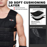 Adjustable Weighted Vest for Men Women, Up to 44LB with 96 Removable Steel Plates, Workout Weight Vest & Weighted Training Vest for Strength Training, Cardio & Running
