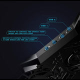 TEDILUVI Laptop Cooler Cooling Pad Notebook Gaming Stand with Four Fan