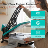 16x24 Inch Heat Press Machine,Semi-Auto Open T-Shirt Press with Slide-Out Drawer