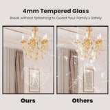 LOAAO Black Bathroom Mirror 84"X32" | Tempered Glass