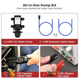 CAMPLUX Nano 3 Portable Propane Water Heater with Pump Kit, Compact & Lightweight Design, Quick Connect Pump Cables & Extension Hoses, Outdoor Camping Shower for Off-Grid Cabin, Hiking, RV