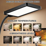 cozoo LED Desk Lamp for Home Office, 15W Bright Desk Light with Wireless Charger Pen Holder, Gooseneck Small Table Lamp