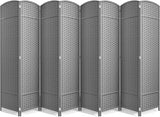 Sorbus 8 Panel Room Divider 6 ft. Tall - Privacy Screen, Extra Wide Double Hinged Panels