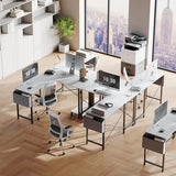 Sweetcrispy L Shaped Desk - Computer Desk Corner Desks Gaming Desk PC Table with CPU Stand Side Bag for Home Office