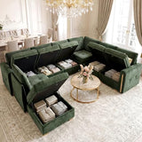 Convertible Comfy Extra Deep & Wide Seat Couch with Gold Metal Accents & Legs for Living Room