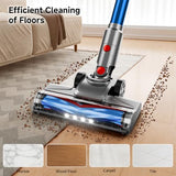 fenhua Cordless Vacuum Cleaner, Powerful Stick Vacuum Cleaner for Home with Rechargeable Battery, 6-in-1 Lightweight Handheld Vacuum, 45 Mins Runtime for Hardfloor & Carpets Pet Hair (Blue)