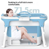Foldable Bathtub for Adults, 20 Gallon Portable Bathtub, Collapsible Soaking Tub with High-Density PVC & Insulation Cover, Spa for Small Bathrooms, Apartments, Outdoor Use (Drain Hose Included)