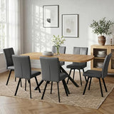 HIPIHOM Extendable Dining Table Set for 6 People