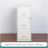 Scranton & Co 18" Deep 3 Drawer Metal Vertical Filing Cabinet