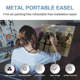 Art Easel Stand for Painting and Sign - RRFTOK Aluminum 66 Inch Metal Tripod Adjustable Portable Easels for Display - Canvas Stand for Floor Drawing - Gifts for Artists Woman or Teen Art Supplies