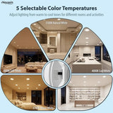 Hoyasin 6 Inch LED Recessed Lighting 12 Pack, 5CCT Retrofit Recessed Lights, Dimmable Can Lights, 2700K/3000K/3500K/4000K/5000K Selectable, 1050LM, 9.5W=110W, Fits 5/6" Cans, ETL & FCC, IC & Wet Rated
