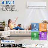 GarveeHome 18000BTU Mini Split Air Conditioner& Heater, 23 SEER2 208-230V Wall-Mounted Ductless AC Unit Cools Rooms Up to 1250 Sq. Ft, Efficient Inverter AC with Heat Pump & Installation Kit