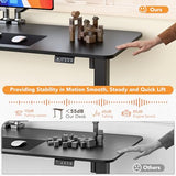 Electric Height Adjustable Standing Desk Large Sit Stand Up Desk Home Office Computer Desk