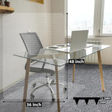 Office Chair Mat for Carpet: 36" x 48" Plastic Heavy Duty Computer Desk Mats- Clear Rug Pad for Rolling Chairs