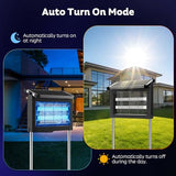 OnBeam Solar Bug Zapper Outdoor with Projector Lights, Mosquito Zapper Waterproof Electric Fly Zapper Rechargeable with 10W Solar Panel, 4500V Cordless Fly Trap for Backyard, Patio, Garden, Camping