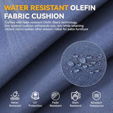 Outdoor Cushion for Patio Furniture - 6" Thick Outdoor Chair Cushions with Water Resistant