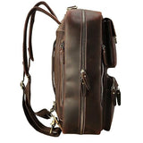 Eather Messenger Bag for Men Full Grain Leather Laptop Briefcase