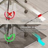 Office Chair Mat with Lip for Carpet or Hardwood Floor Crystal Grey 36" x 48" Smooth Glide and Easy Roll On/Off