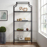 Crosley Furniture Aimee Bookshelf with Glass Shelves