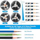 Rechargeable Long Point Pencil Sharpener for Artist, Fast Sharpen & Auto Stop, 8-17mm Long Point