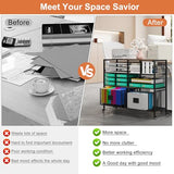 EasyPAG Rolling Cart with 2 Storage Drawer, Under Desk Filling Cabinet with Mail Sorter