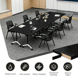 Modular Folding Conference Table Lockable Wheels for Office Classroom