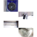 INTBUYING 110V Bain Marie Buffet Steam Table Restaurant Food Warmer with Glass Shield 12 Pots